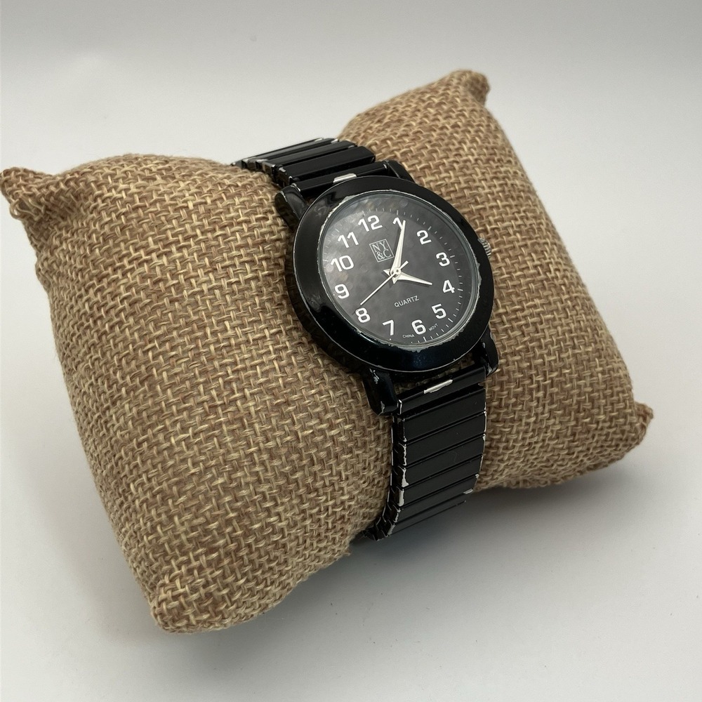 1 - NY&C Watch / Metal Stretch Band / Women's / 14604 104 New Battery No1 /Flaws